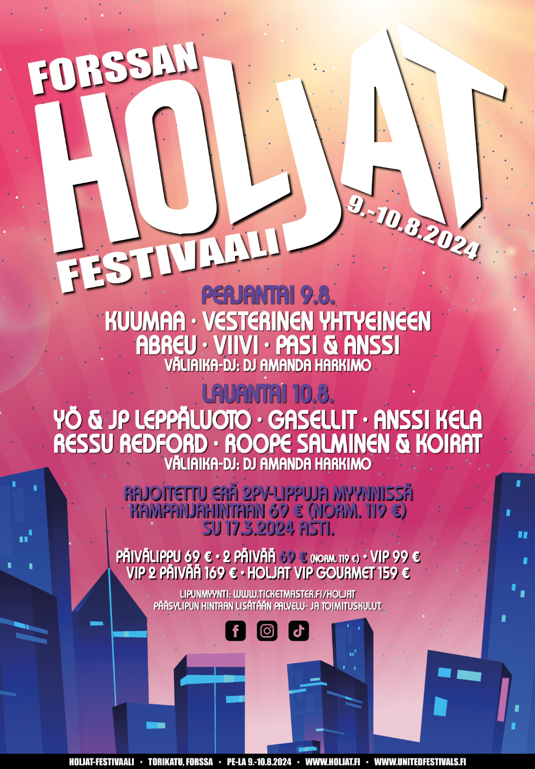 Forssan Holjat-festivaali juhlitaan jälleen elokuussa 2024!