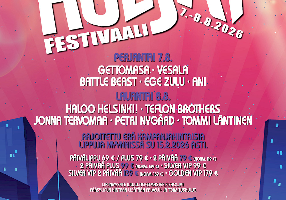 Perinteinen ja suosittu Forssan Holjat-festivaali juhlitaan elokuussa 2026!